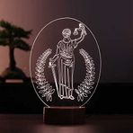 By-Lamp Adalet Terazisi Led Gece Lambası Ahşap Taban
