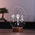 By-Lamp Anahtar Led Gece Lambası Ahşap Taban