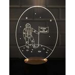 By-Lamp Astronot Led Gece Lambası Ahşap Taban