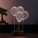 By-Lamp Balon Led Masa Lambası Ahşap Taban