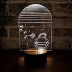 By-Lamp Baykuş Hediye Masa Lambası Ahşap Taban
