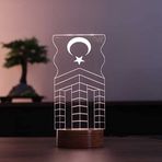 By-Lamp Çanakkale 18 Mart Led Masa Lambası Ahşap Taban