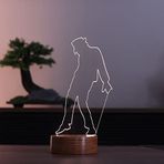 By-Lamp Dansçı Led Masa Lambası Ahşap Taban