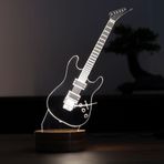 By-Lamp Gitar Led Masa Lambası Ahşap Taban