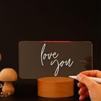 By-Lamp Kalemli Yazılabilir 7 Renk Işıklı LED Mesaj Panosu Gece Lambası (Yatay Form)