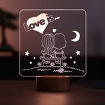 By-Lamp Love Is Led Lamba Ahşap Taban