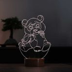 By-Lamp Panda Led Gece Lambası Ahşap Taban