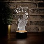 By-Lamp Poker Led Masa Lamba Tasarımı Ahşap Taban