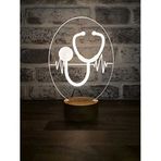 By-Lamp Steteskop Led Masa Lambası Ahşap Taban