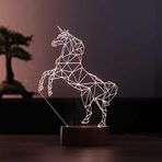 By-Lamp Unicorn At Led Masa Lambası Ahşap Taban
