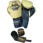 By Leon 1982 Blade Suni Deri Boks Kick Boks ve Muay Thai Eldiveni Bandaj Seti - Sarı - 8 oz