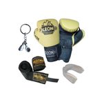 By Leon 1982 Blade Training Boks, Kick Boks Ve Muay Thai Eldiveni Anahtarlık Dişlik Ve Bandaj Seti 3,5