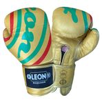 By Leon 1982 Curved Deri Kick Boks ve Muay Thai Eldiveni Altın (12 Oz)