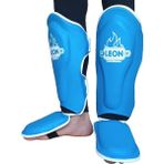 By Leon Solid Mavi Muay Thai ve Kick Boks Ayak ve Kaval Koruyucu