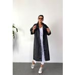By Marine BYMMRC881R03 Siyah Kapüşonlu Çıtçıtlı Eva Unisex Yağmurluk