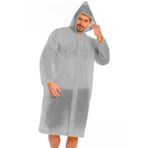 By Marine BYMMRC881R05 Gri Kapüşonlu Çıtçıtlı Eva Unisex Yağmurluk
