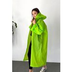 By Marine BYMMRC881R12 Yeşil Kapüşonlu Çıtçıtlı Eva Unisex Yağmurluk