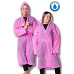 By Marine Kadın Erkek Yağmurluk Kapüşonlu Çıtçıtlı Eva Pembe Yağmurluk BYMMRC881R17