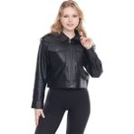 By Marki Marki Deri Mont Göğüs Cep Detaylı Gömlek Yakalı Apoletli - 109822 - 2XL - Siyah