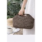 BY MİMİMU El Yapımı Astarlı Yeni Model Rafya Ip Clutch Portföy Çanta