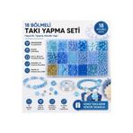 By MO Accessories Çocuklar İçin Mavi Boncukla Takı Yapma Seti 2 - Hobi Boncuk Yapımı - Bileklik Yapma Seti -eğlence Seti