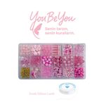 By MO Accessories Çocuklar Için Pembe Boncukla Takı Yapma Seti -hobi Boncuk Yapımı -bileklik Yapma Seti -eğlence Seti