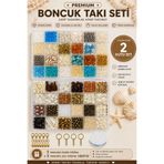 By MO Accessories İkili Yaz Temalı Deniz Kabukları ve Cam ve İnci Boncuklarla Takı Yapım Hobi Seti YENİ SEZON