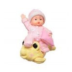 By Nevser® Decotown Hediyelik Sevimli Pembe Bebek Biblo Polyester Süs Eşyası