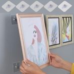 By Nevser® Süper Güçlü Çerçeve Askısı Pin Delgisiz Vidalı Tırnak Kanca Yapışkanlı Raf Tutucu Askı 5li