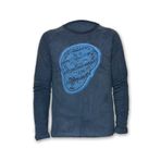 by nova airforcemarket FLY Polis Logo Erkek Uzun Kollu Sweatshirt - Mavi TE128|S