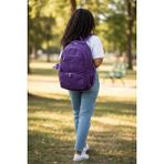 By Polo Clup Unisex Krinkıl Su Geçirmez Kumaş Büyük Boy Çok Gözlü Okul ve Seyahat Sırt Çantası - Siyah