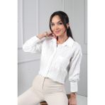 By Saygı Kadın Kraş Cotton Tek Cepli Çizgili Gömlek - XL - Yeşil