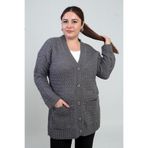 By Saygı Kadın Sepet Örgü Model Cepli Tunik Hırka