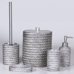 By Selim 174G10 Rope Gümüş Banyo Seti