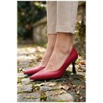 by selvi Lukka Shoes Hakiki Deri Kadın Adal Kırmızı 11cm Topuklu Stiletto