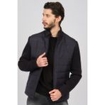 By Serco Erkek Kolları Örme Mont 0622641 Lacivert - 3XL