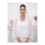 By Serpil Şener Beyaz Düz Şifon Şal- Günlük&Gelin&Çeyiz&Mevlüt Şalı