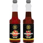By Tüfekçi Çilek-Frambuaz Avantajlı Paket Kokteyl, Pasta Ve Kahve Şurubu (750 Ml X 2)