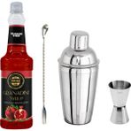 By Tüfekçi Nar Kokteyl Şurubu Shaker Bar Kaşığı ve Jigger Avantajlı Set - 750 ml