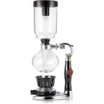 By Tüfekçi Yama Glass Coffee Sifon (Syphon) Filtre Kahve Demleme Makinası 3 Cup Mor-12-Sfn-3 Cam Filtre - Ahşap