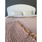 BY Yurt Müslin Yatak Örtüsü Pike-Çift Kişilik-Kahverengi-%100 Pamuk - 240 x 230 cm