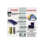 Byanes 4 Kişilik Kolay Kurulum Kamp Çadırı ve Şişme Yataklı Set