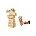 Byanes Ahşap Denge Oyunu Jenga Beceri Geliştirici Zeka Oyunu Doğal Ahşap