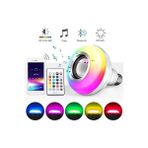 Byanes Ampul Şeklinde Bluetooth Hoparlör Müzik Çalar Rgb Ledli Lamba Kumandalı Mp3 Çalar Renk Değiştiren