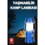 Byanes Büyük Boy Güneş Enerjili Kamp Feneri, USB Şarjlı, Dayanıklı, Parlak Işık