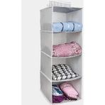 Byanes Dolap Içi Düzenleyiciler 4 Gözlü Katlanabilir Bez Raf Organizer 68 cm x 30 cm x 24 cm