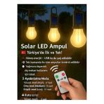 Byanes Enerjili Güneş LED Ampul, Uzaktan Kumandalı, Kamp ve Dış Mekan Aydınlatması