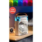 Byanes Işıklı Mini Klima 600ML, Spreyli Vantilatör ve Buzlu Mini Fan