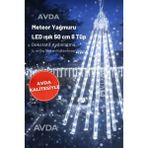 Byanes Meteor Yağmuru LED Işık 50 Cm, Bahçe ve Balkon Dekorasyonu Için Renkli Süslemeler