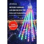 Byanes Meteor Yağmuru LED Işık 50CM, Bahçe ve Balkon Dekoru, Dış Mekan Aydınlatması